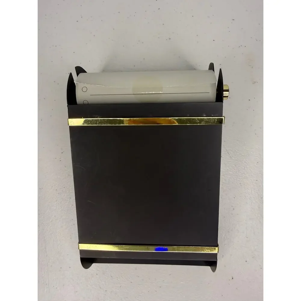 Hearth & Hand with Magnolia Metal Paper Note Roll Dispenser – Black & Gold